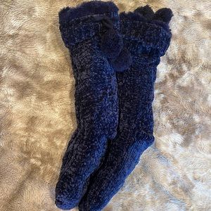 Jane And Bleecker Slipper Socks - NEW - Plushfill Lined